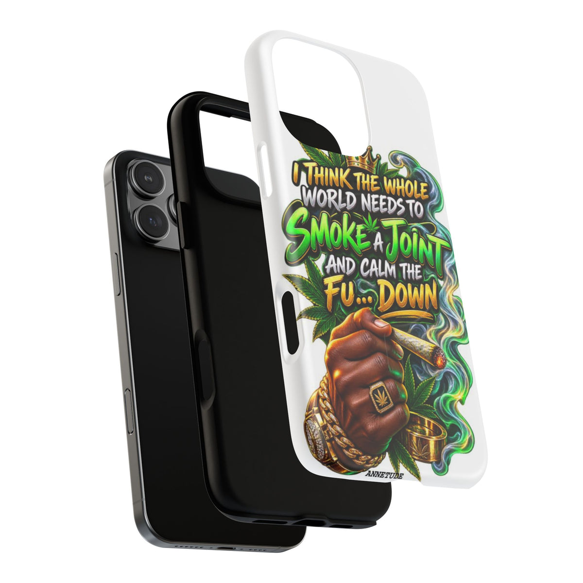 Phone Case — "Think the Whole World Needs to Smoke a Joint" Bold Marijuana Graphic Tough Magnetic Case