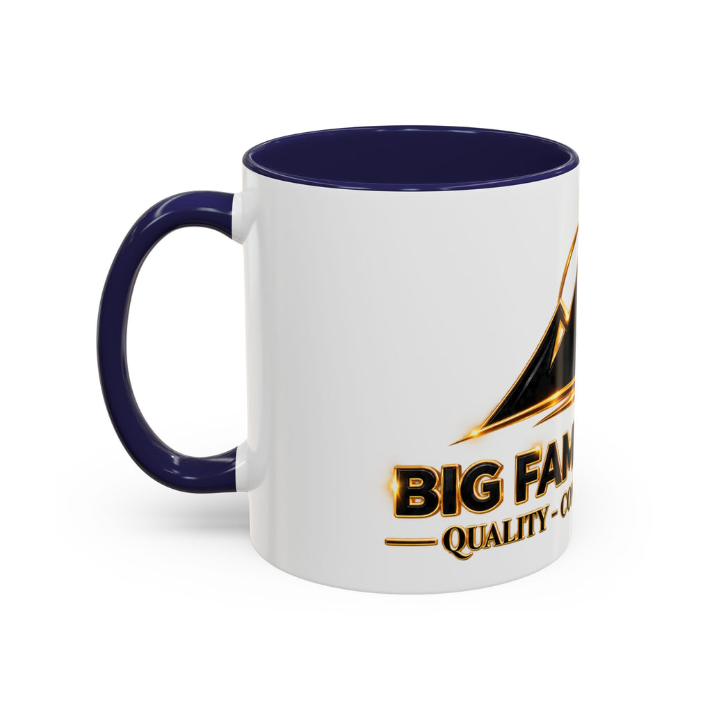 Branded Accent Coffee Mug — Elegant Mountain Logo 11/15oz