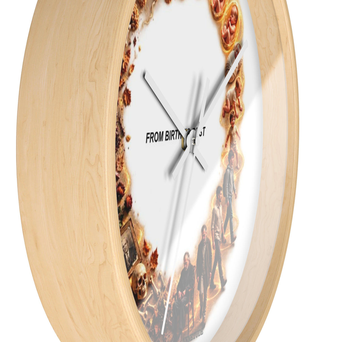 Wall Clock — 'From Birth to Rest' Time Cycle Decorative Clock