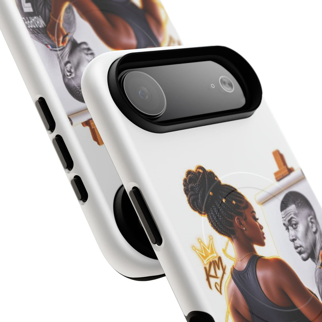 Tough Magnetic Case — Athletic Woman Painting Portrait Phone Cover (King Signature)