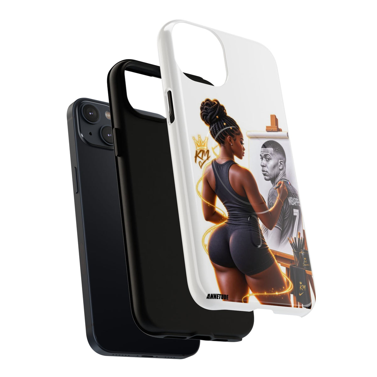 Tough Magnetic Case — Athletic Woman Painting Portrait Phone Cover (King Signature)