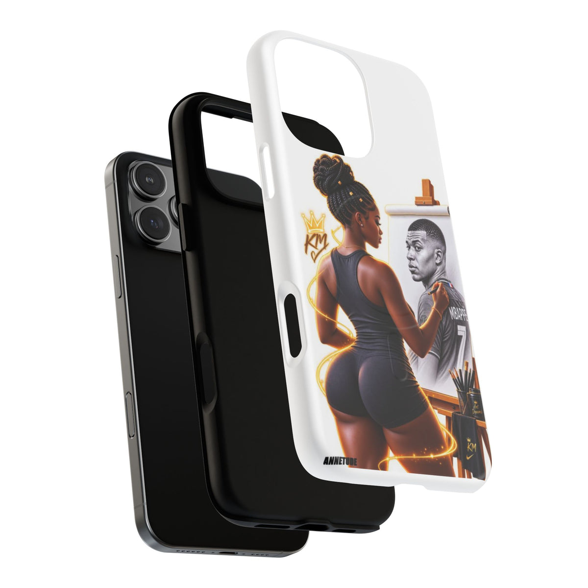 Tough Magnetic Case — Athletic Woman Painting Portrait Phone Cover (King Signature)