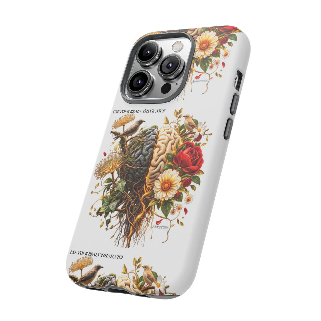 Phone Case — Floral Brain Illustration Protective Cover