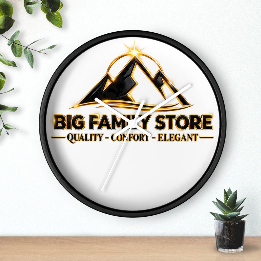 Big Family Store Logo Wall Clock — Elegant Branded Home Clock