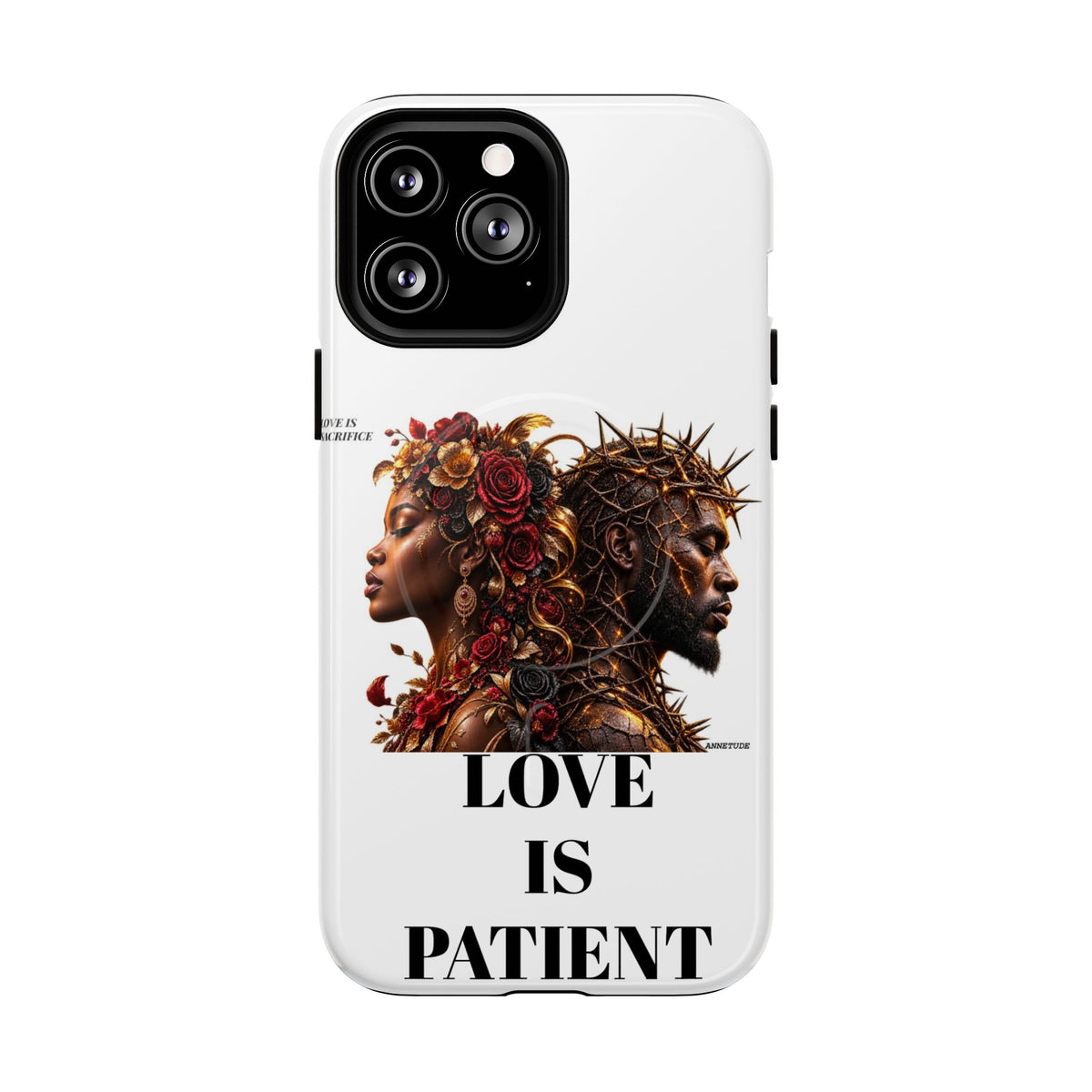 Phone Case — "Love Is Patient" Dual Portrait Magnetic Tough Case