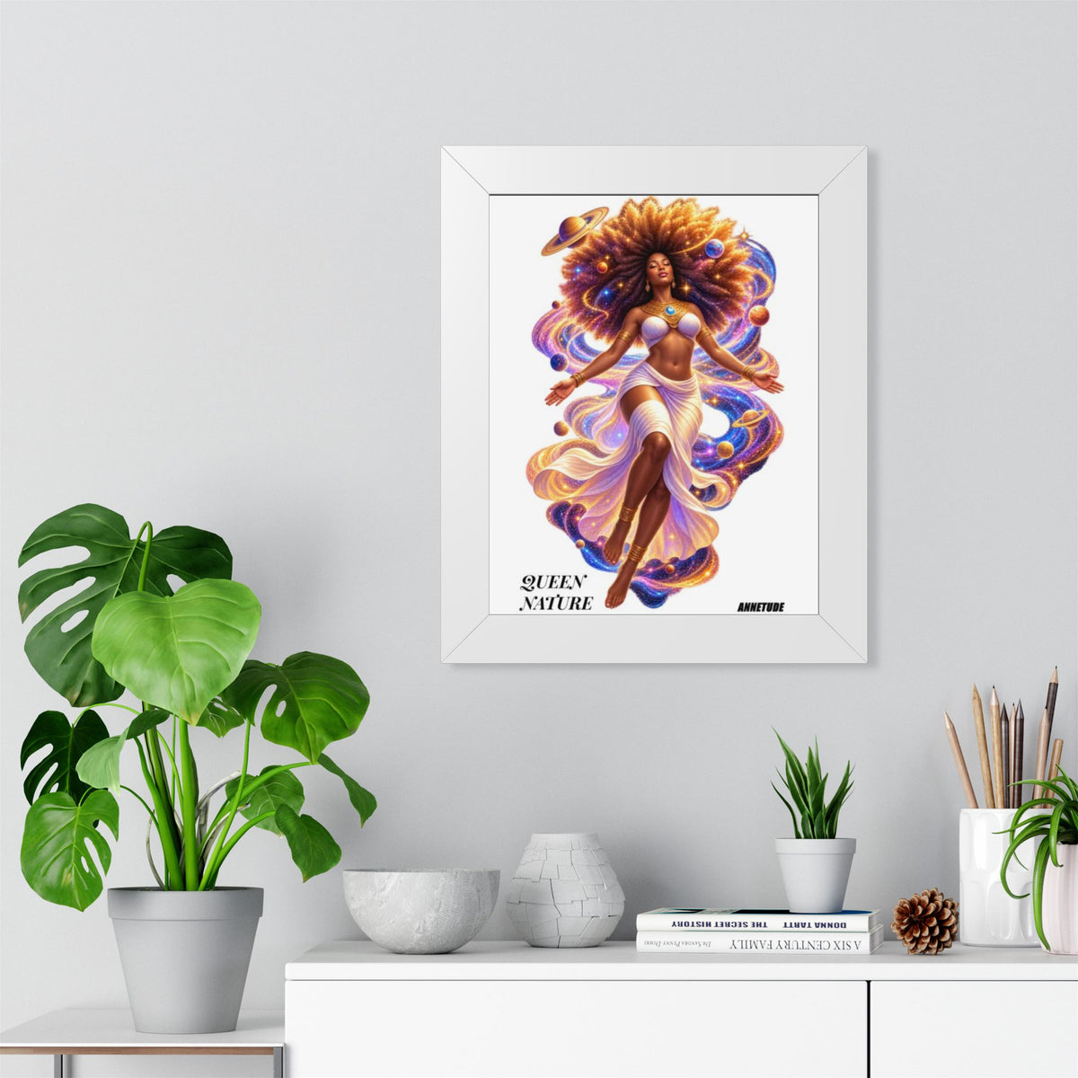 Queen of Nature Framed Poster — African Goddess Art Print