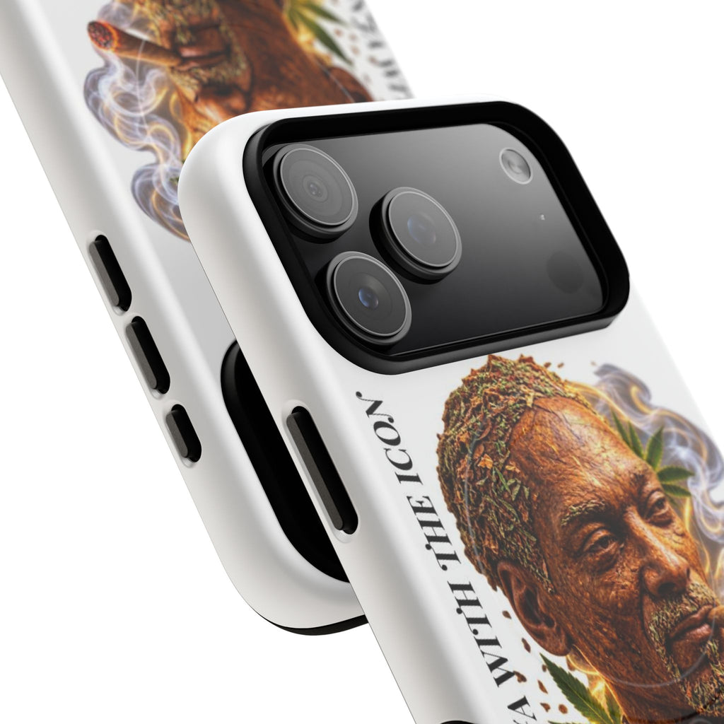 Rasta Icon Tough Magnetic Phone Case — 'Blazin' the Crazy' Smoky Portrait