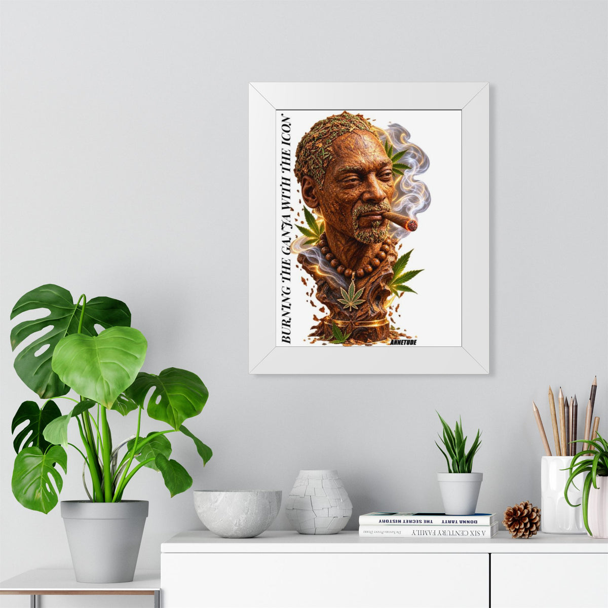 Framed Poster — 'Burning the Calyx with the Icon' Snoop Inspired Art Print