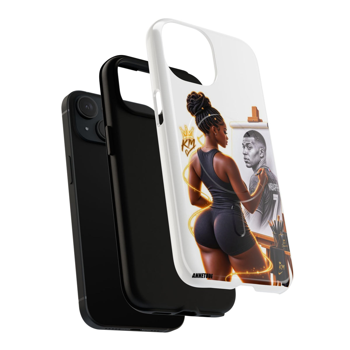 Tough Magnetic Case — Athletic Woman Painting Portrait Phone Cover (King Signature)