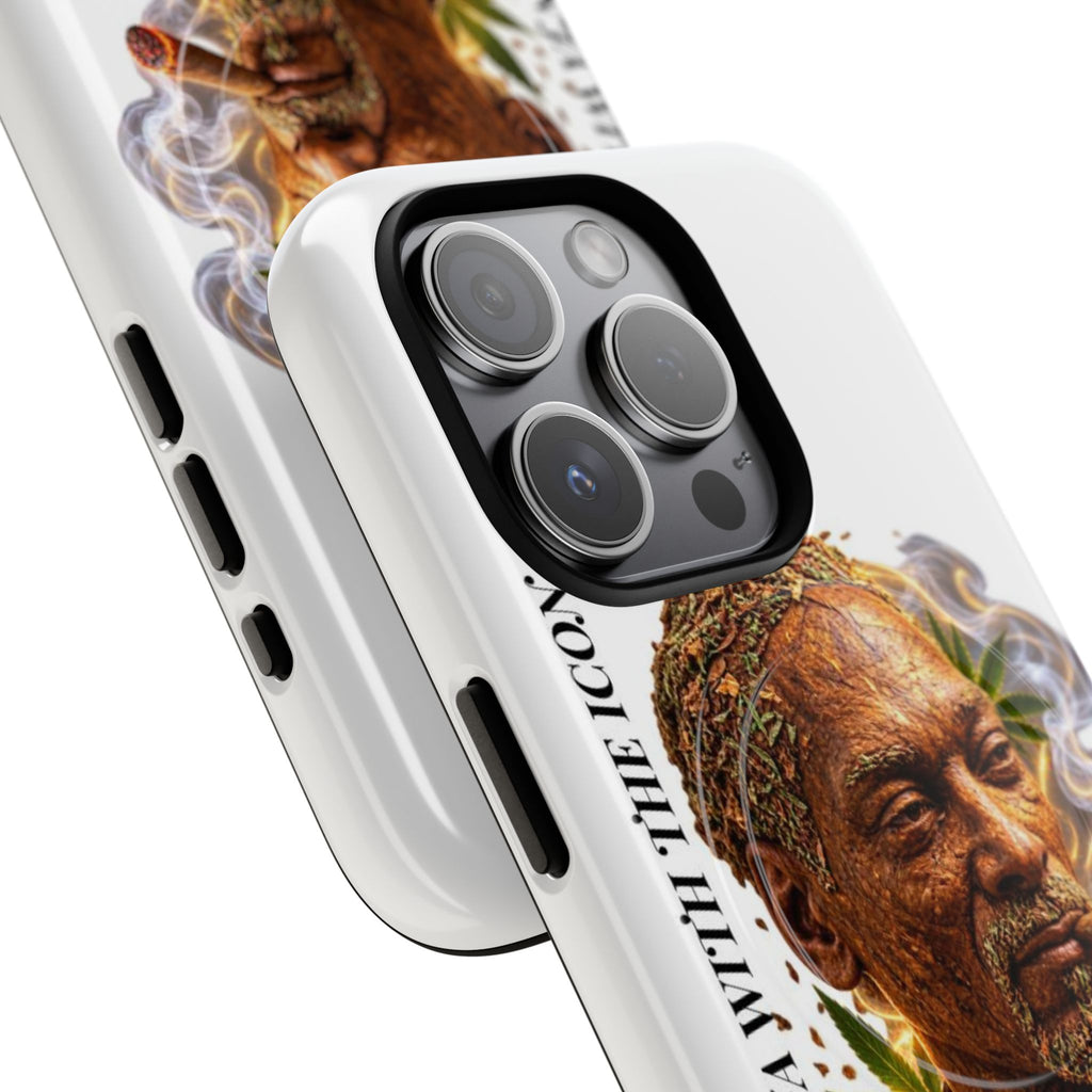 Rasta Icon Tough Magnetic Phone Case — 'Blazin' the Crazy' Smoky Portrait