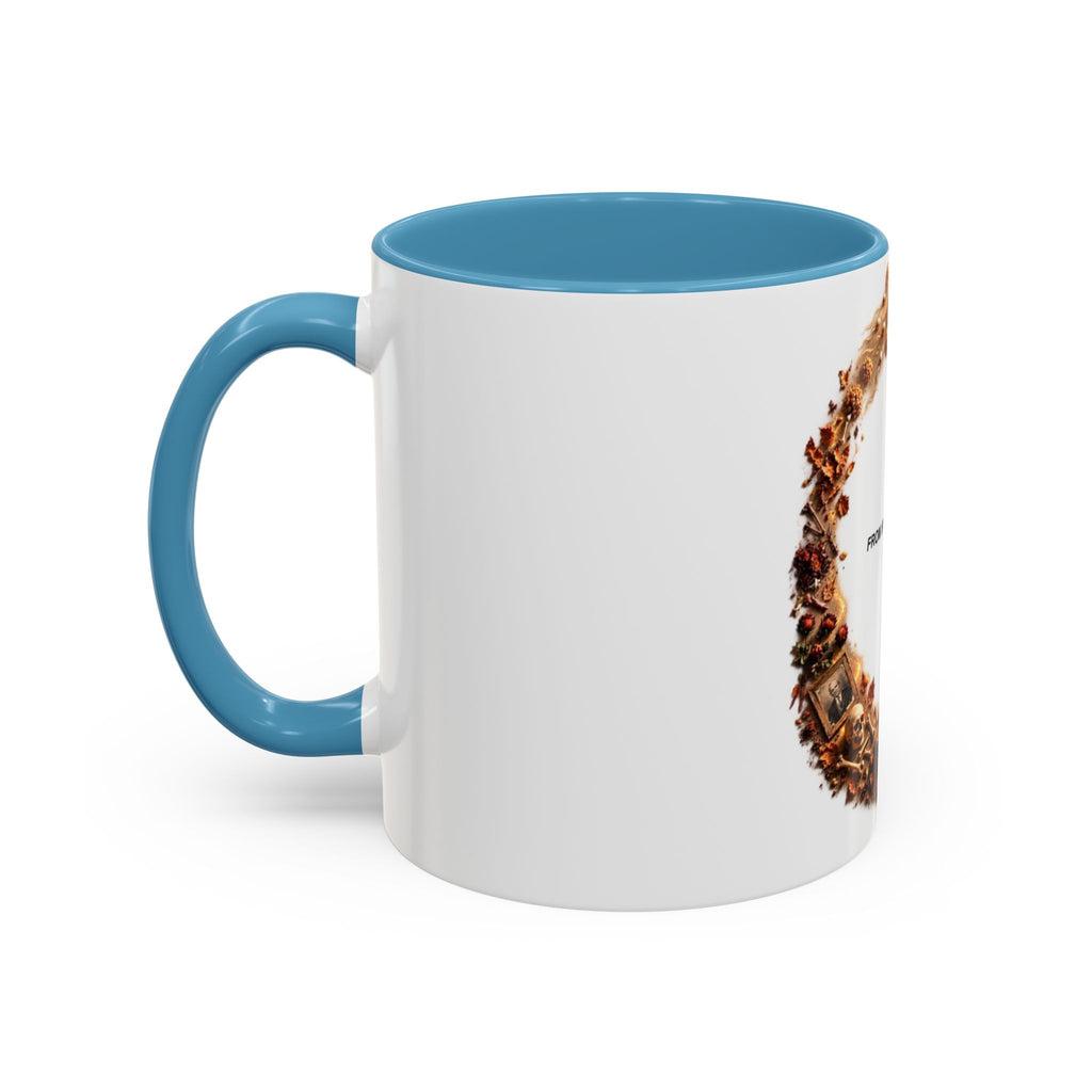 Coffee Mug — "From Birth to Rest" Illustrated Life Cycle Accent Mug
