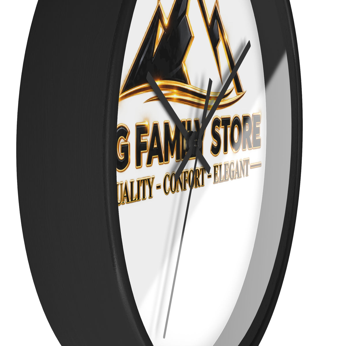 Big Family Store Logo Wall Clock — Elegant Branded Home Clock