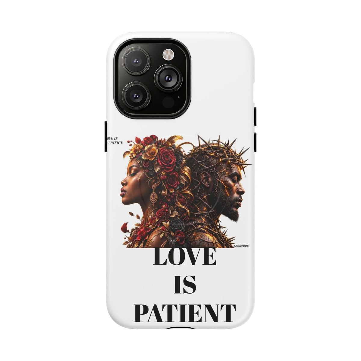 Phone Case — "Love Is Patient" Dual Portrait Magnetic Tough Case