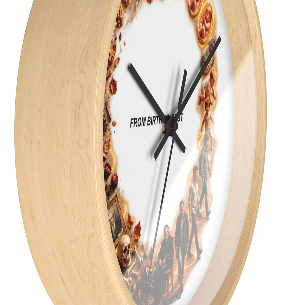 Wall Clock — 'From Birth to Rest' Time Cycle Decorative Clock