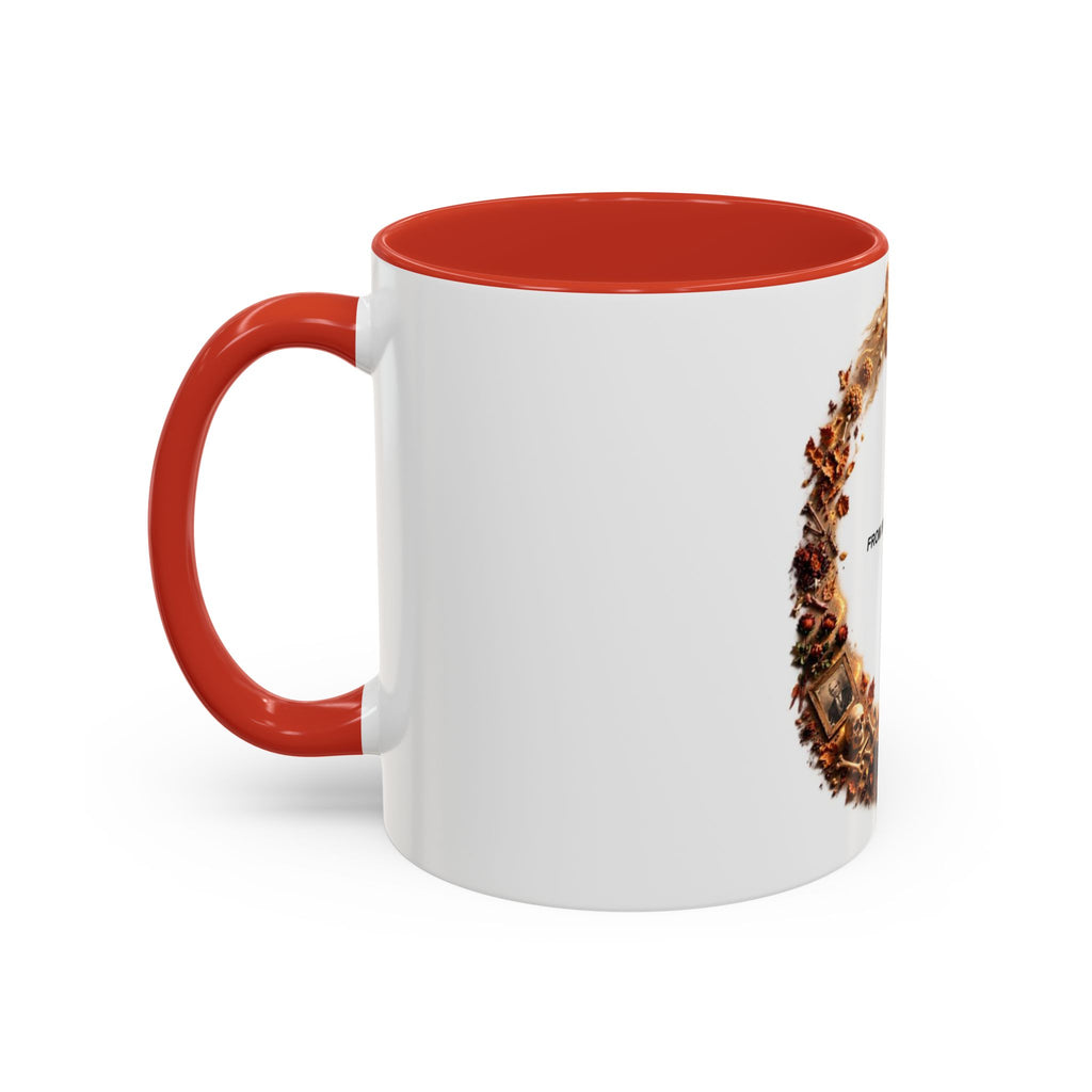 Coffee Mug — "From Birth to Rest" Illustrated Life Cycle Accent Mug