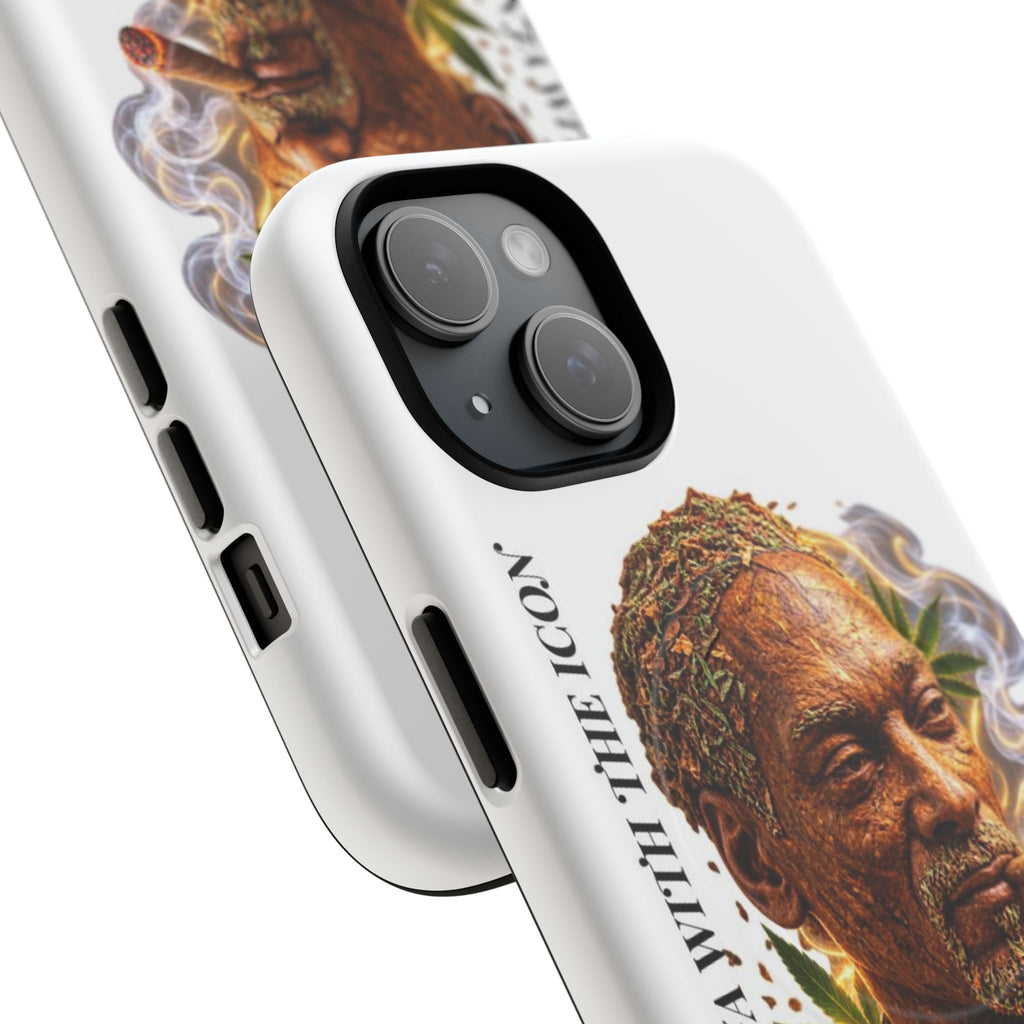 Rasta Icon Tough Magnetic Phone Case — 'Blazin' the Crazy' Smoky Portrait
