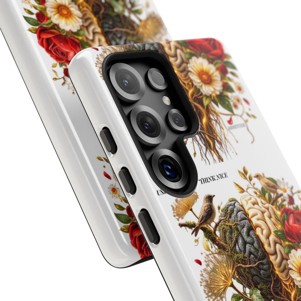 Phone Case — Floral Brain Illustration Protective Cover
