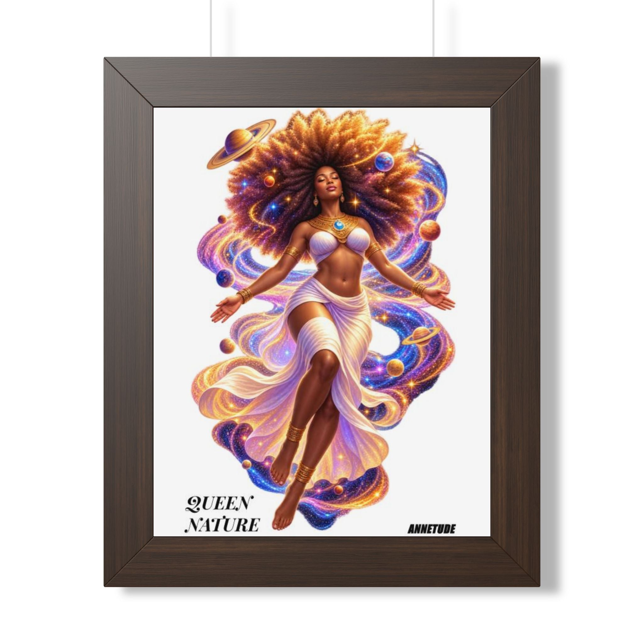 Queen of Nature Framed Poster — African Goddess Art Print