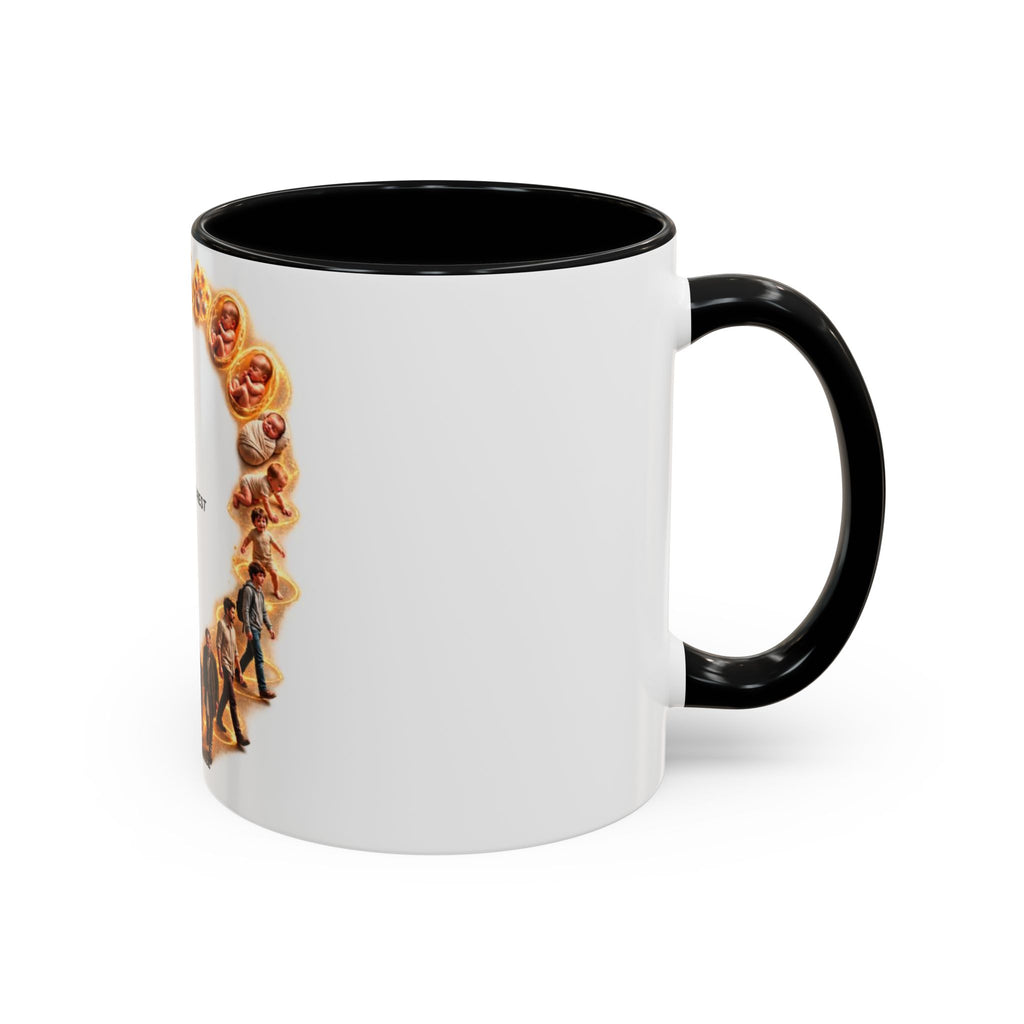 Coffee Mug — "From Birth to Rest" Illustrated Life Cycle Accent Mug