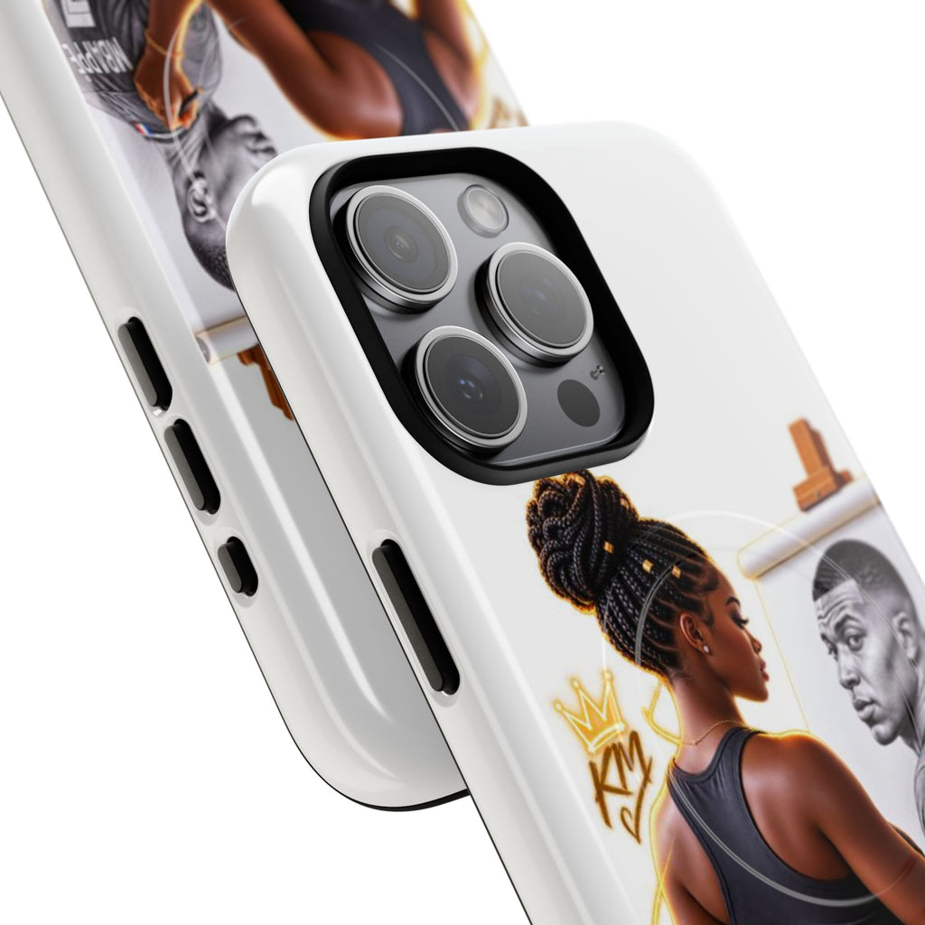 Tough Magnetic Case — Athletic Woman Painting Portrait Phone Cover (King Signature)