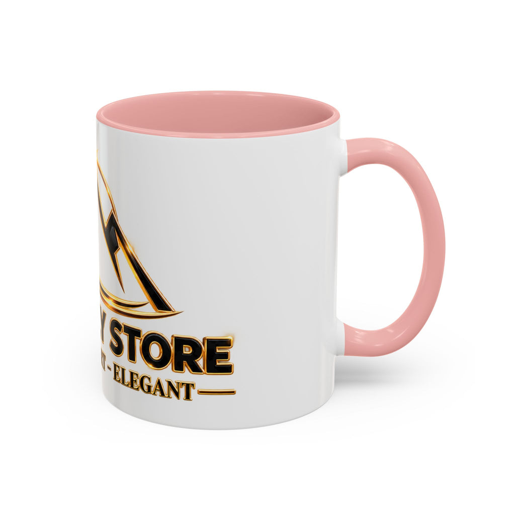 Branded Accent Coffee Mug — Elegant Mountain Logo 11/15oz