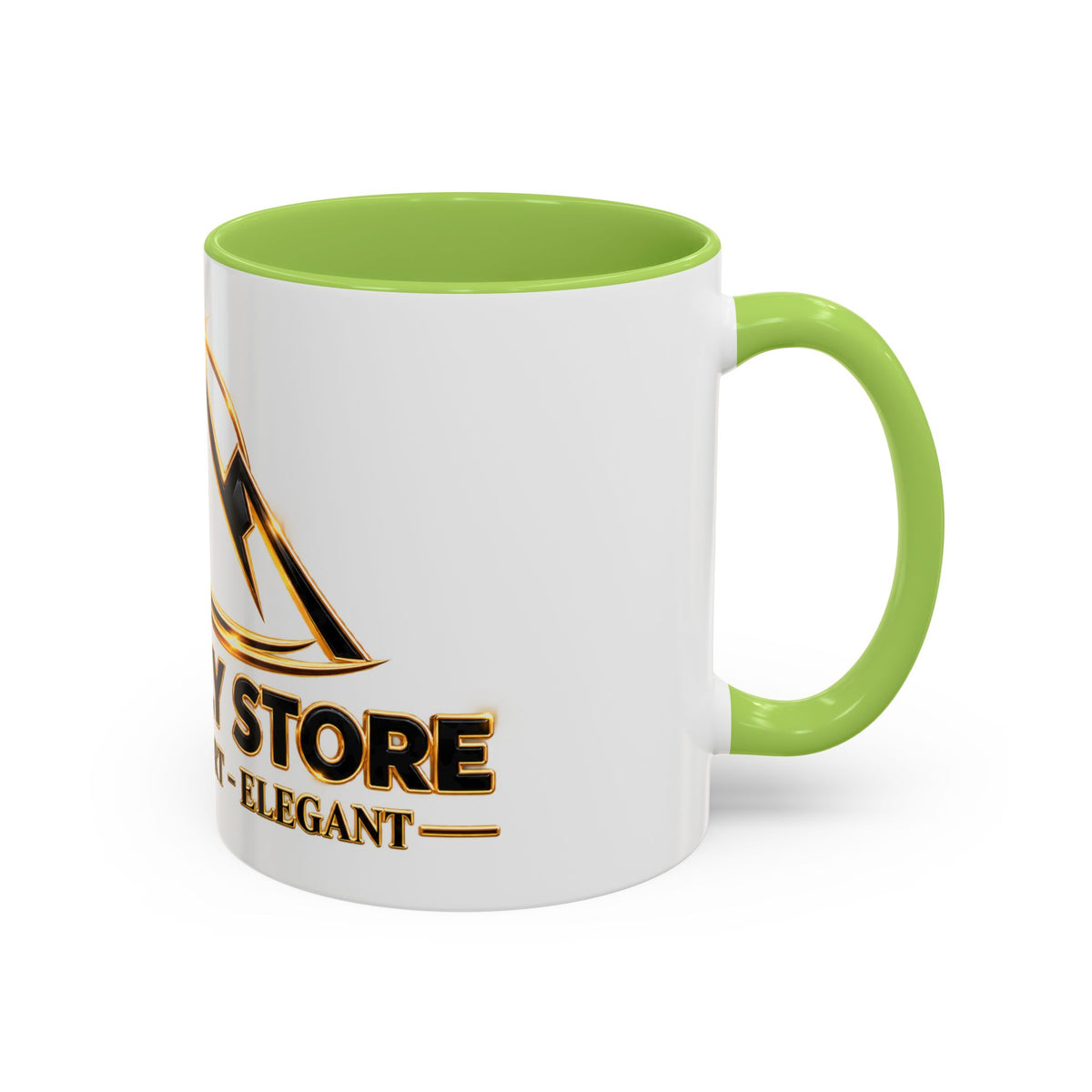 Branded Accent Coffee Mug — Elegant Mountain Logo 11/15oz