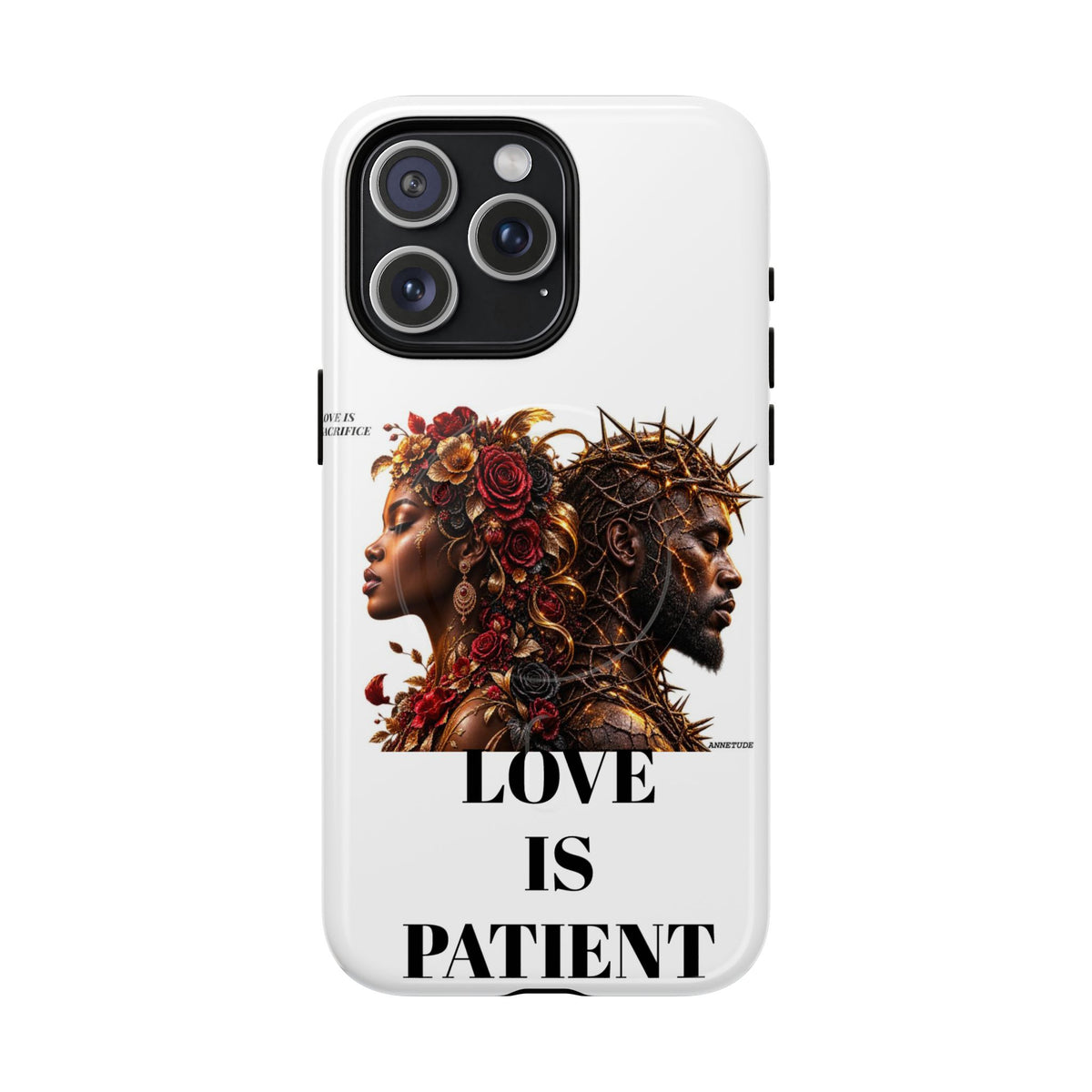 Phone Case — "Love Is Patient" Dual Portrait Magnetic Tough Case