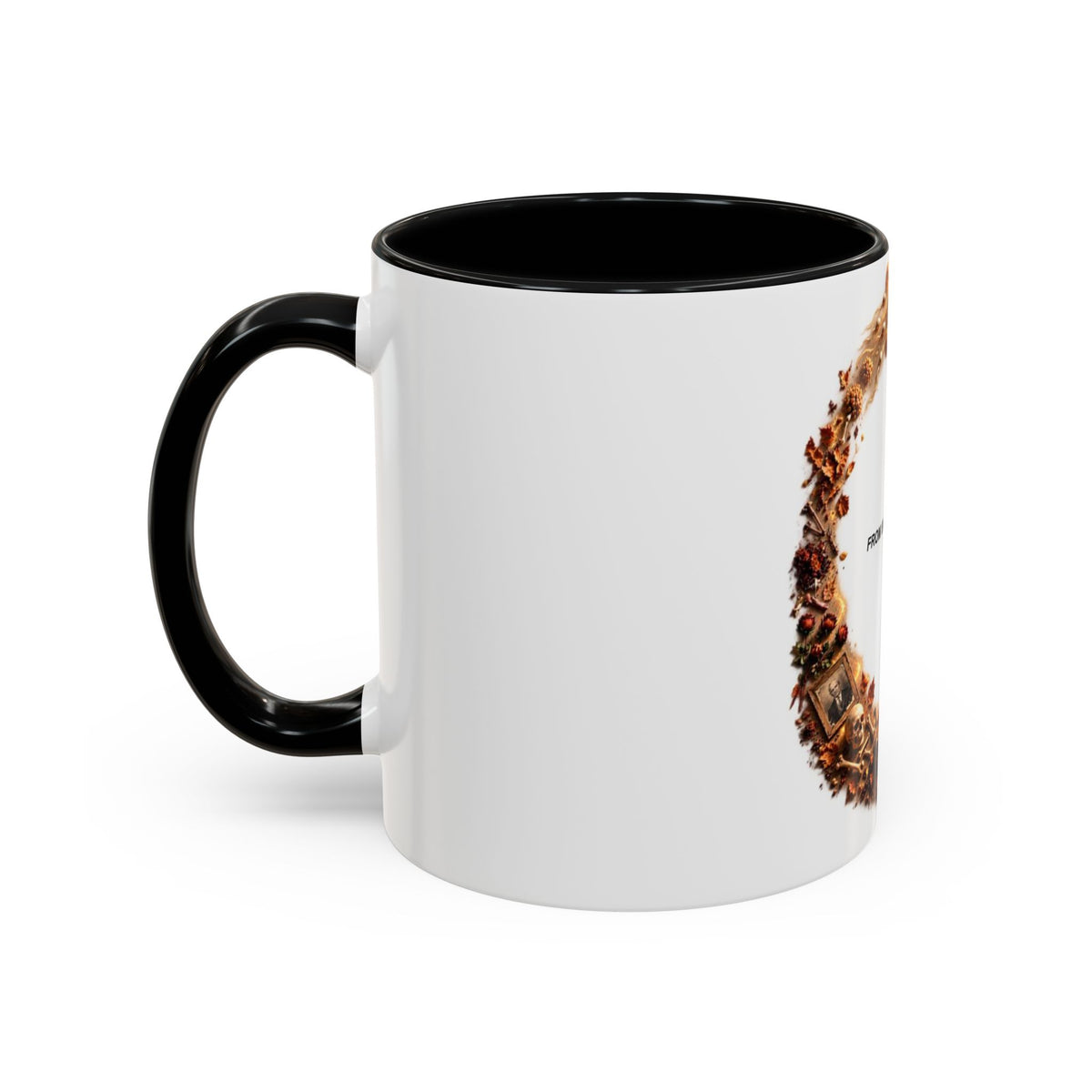 Coffee Mug — "From Birth to Rest" Illustrated Life Cycle Accent Mug