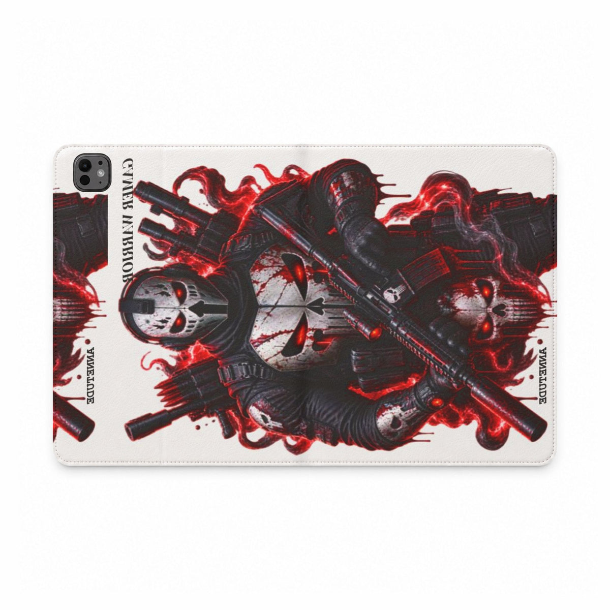 Tablet Case — Red & Black Skull Soldier Tactical Folio
