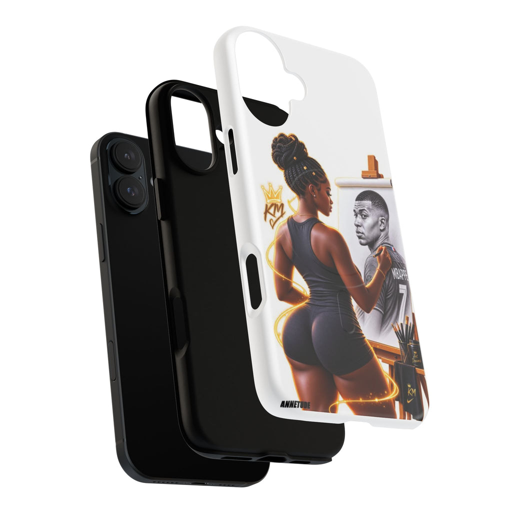 Tough Magnetic Case — Athletic Woman Painting Portrait Phone Cover (King Signature)