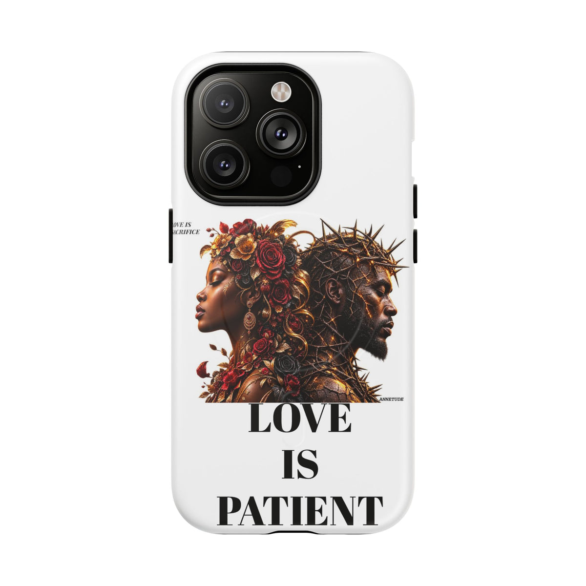 Phone Case — "Love Is Patient" Dual Portrait Magnetic Tough Case