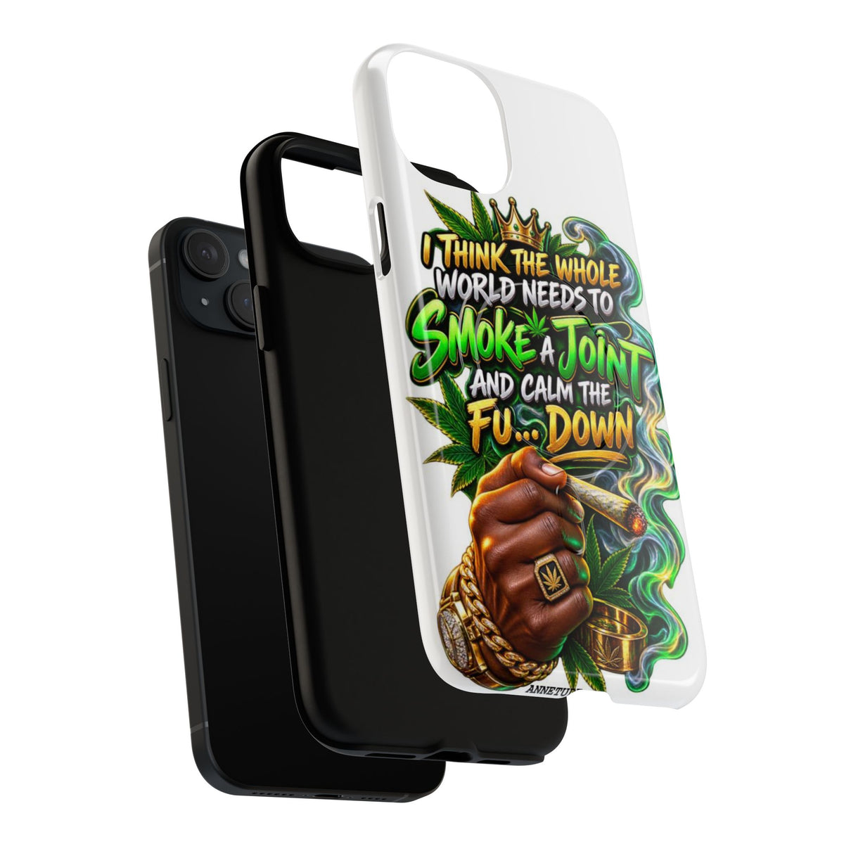 Phone Case — "Think the Whole World Needs to Smoke a Joint" Bold Marijuana Graphic Tough Magnetic Case
