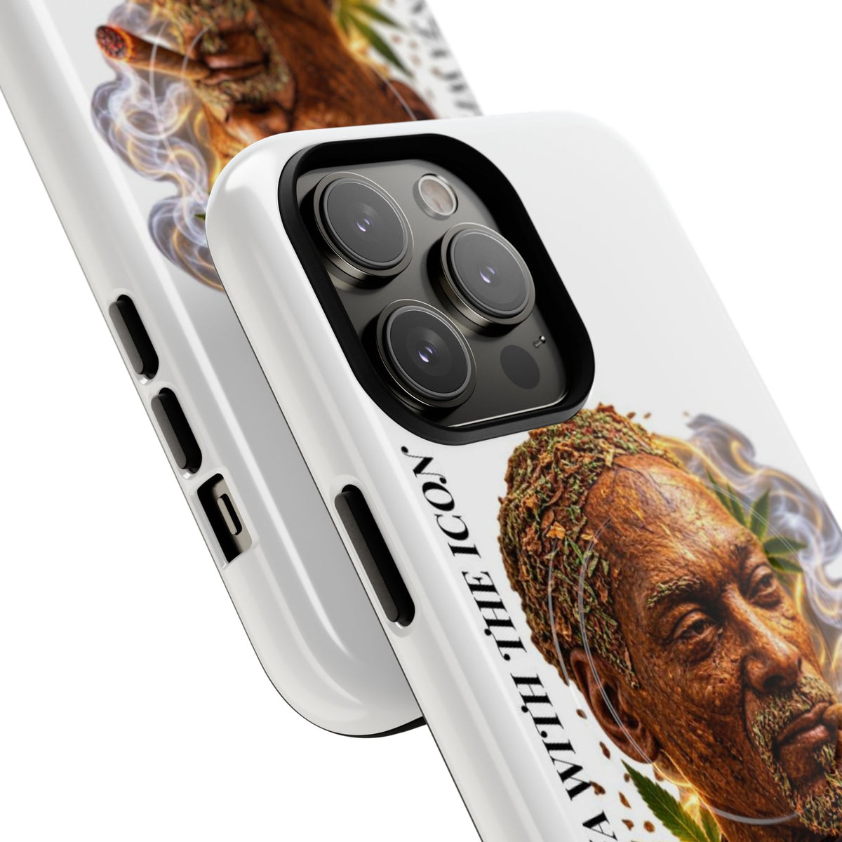 Rasta Icon Tough Magnetic Phone Case — 'Blazin' the Crazy' Smoky Portrait
