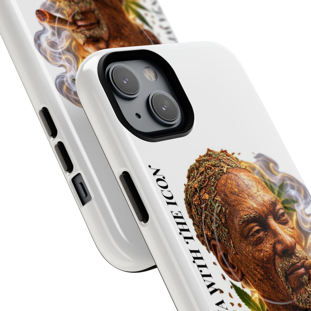 Rasta Icon Tough Magnetic Phone Case — 'Blazin' the Crazy' Smoky Portrait