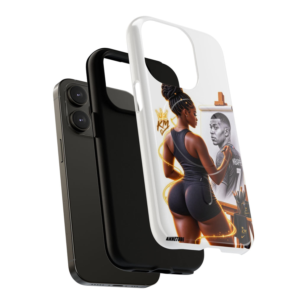 Tough Magnetic Case — Athletic Woman Painting Portrait Phone Cover (King Signature)