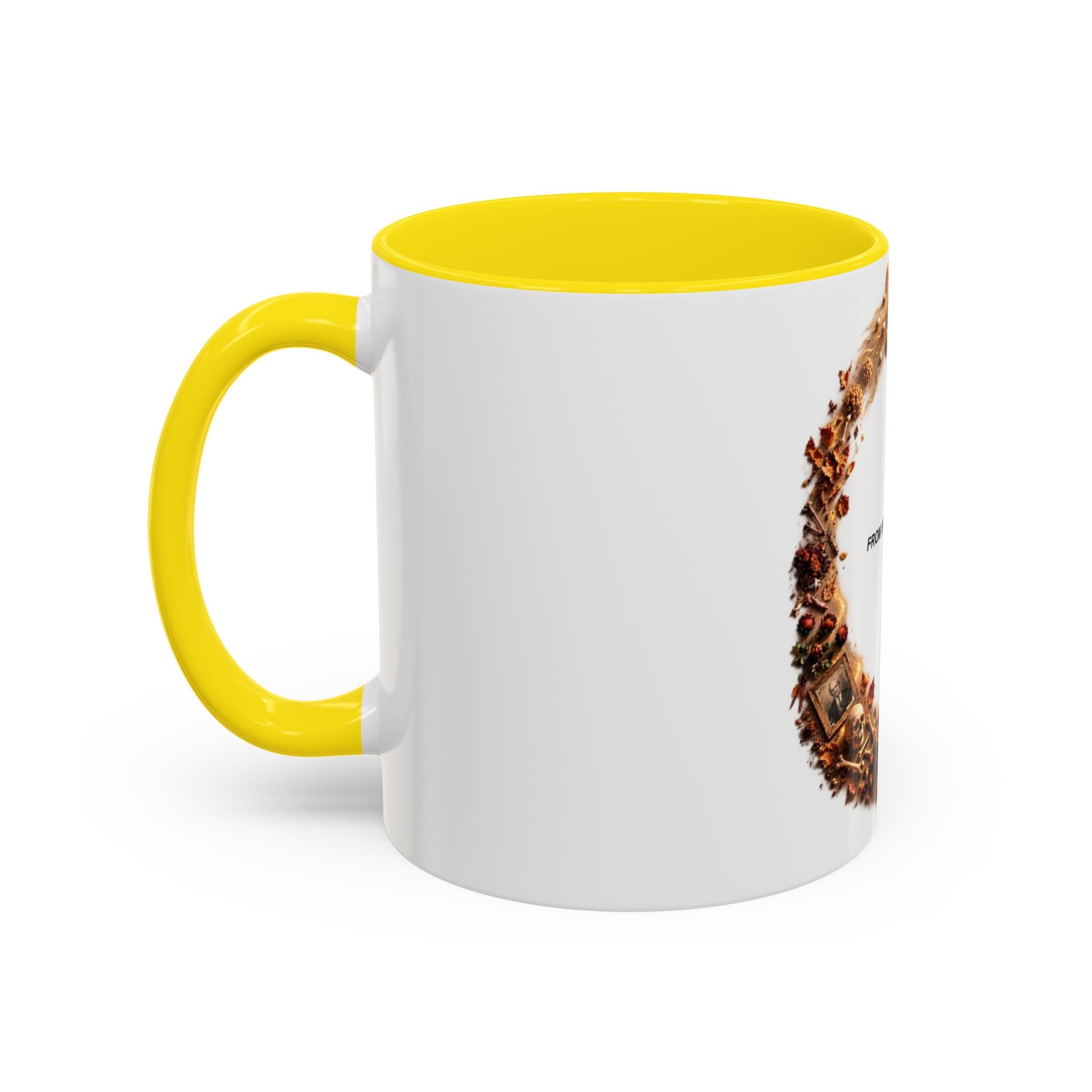 Coffee Mug — "From Birth to Rest" Illustrated Life Cycle Accent Mug