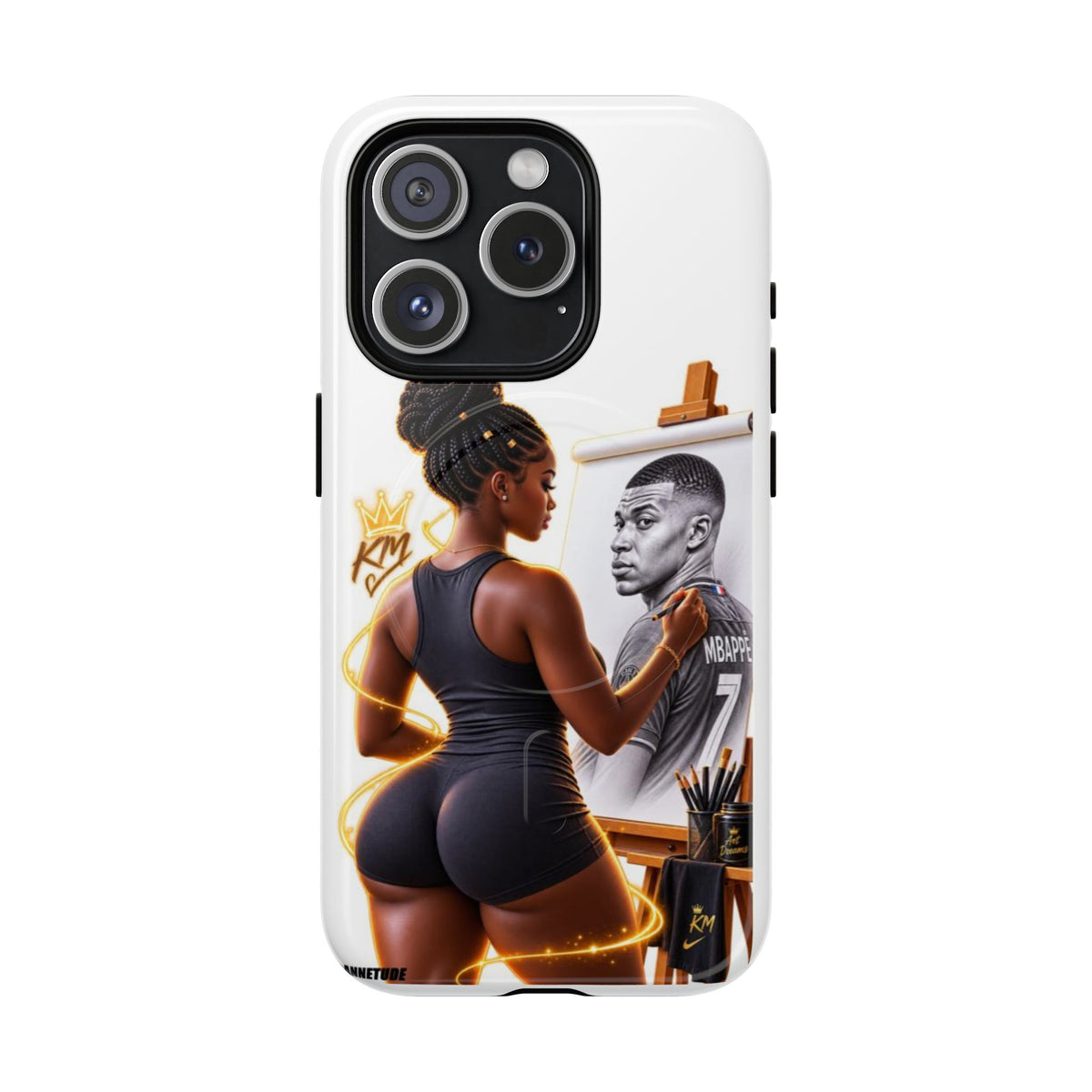 Tough Magnetic Case — Athletic Woman Painting Portrait Phone Cover (King Signature)