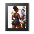 Framed Poster — 'Queen of Art' Black Woman Artist Painting Portrait