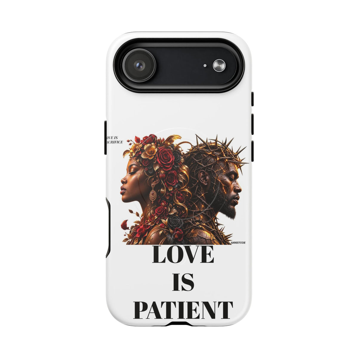Phone Case — "Love Is Patient" Dual Portrait Magnetic Tough Case