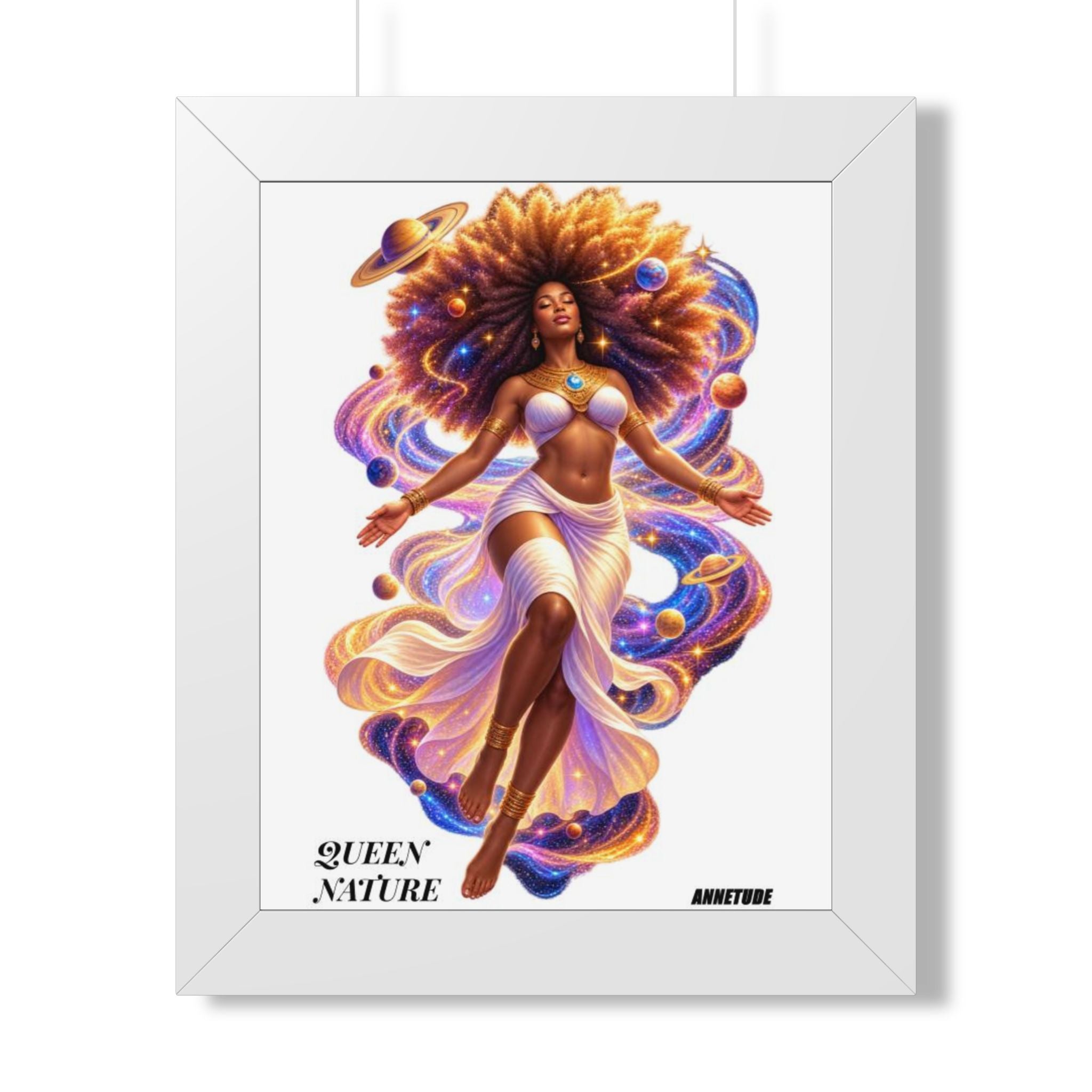 Queen of Nature Framed Poster — African Goddess Art Print
