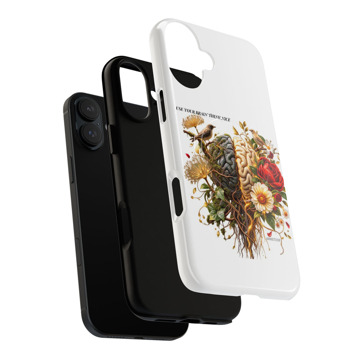 Phone Case — 'Use Your Brainy Think, Son' Floral Brain Magnetic Case