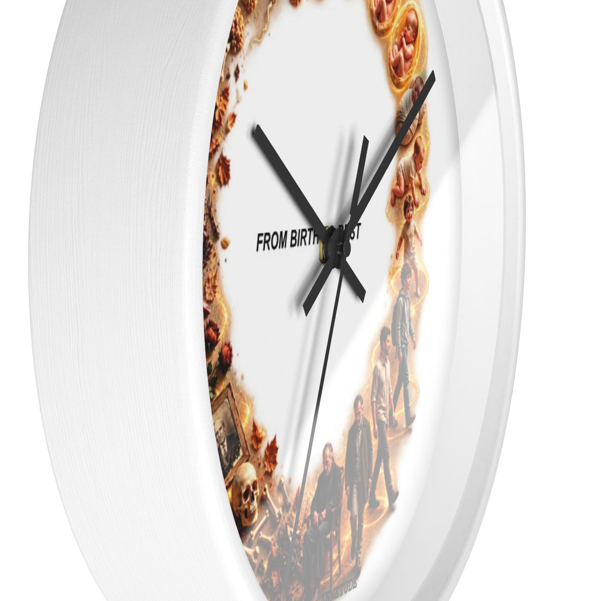 Wall Clock — 'From Birth to Rest' Time Cycle Decorative Clock
