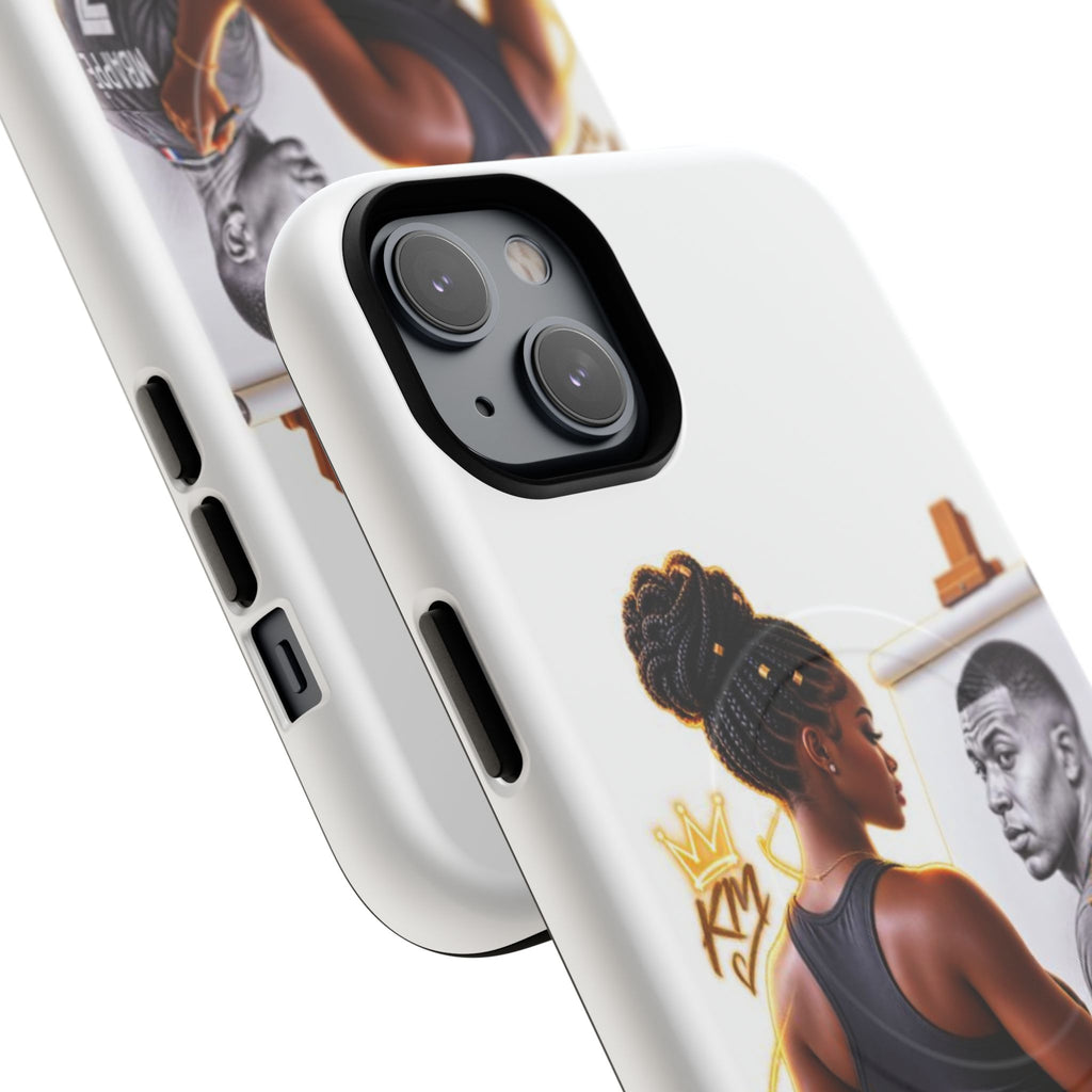 Tough Magnetic Case — Athletic Woman Painting Portrait Phone Cover (King Signature)