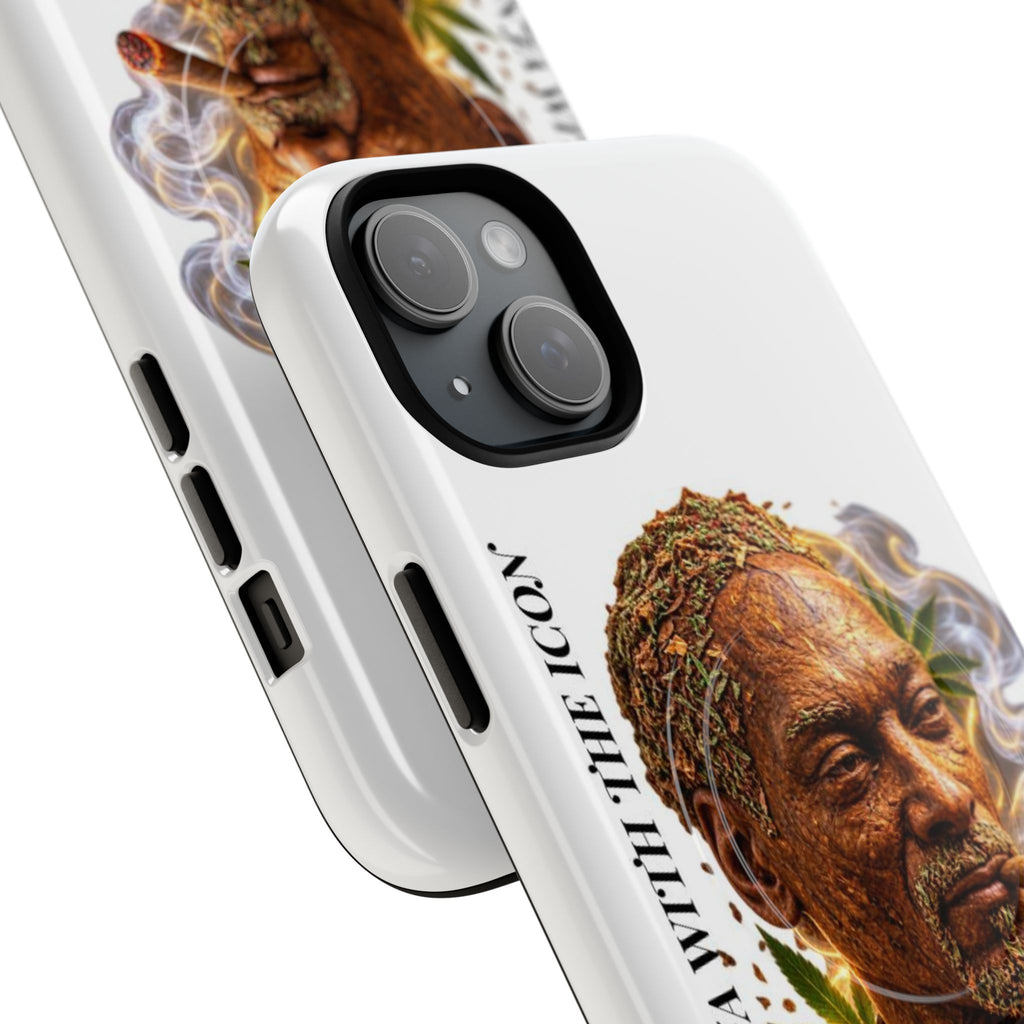 Rasta Icon Tough Magnetic Phone Case — 'Blazin' the Crazy' Smoky Portrait