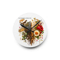 Acrylic Wall Clock — 'Use Your Brain' Floral Brain Art Clock