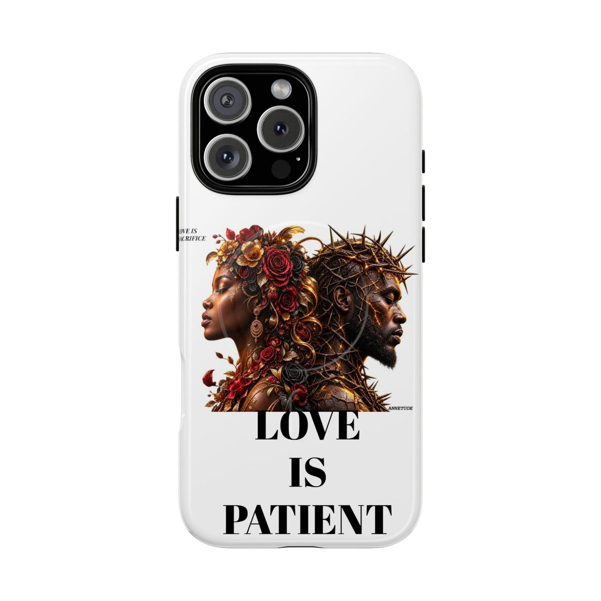 Phone Case — "Love Is Patient" Dual Portrait Magnetic Tough Case