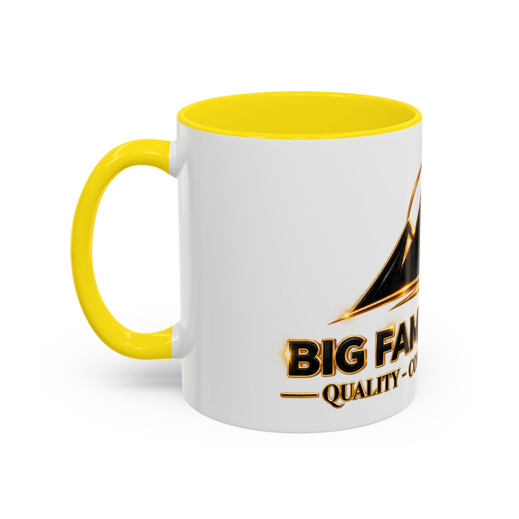 Branded Accent Coffee Mug — Elegant Mountain Logo 11/15oz