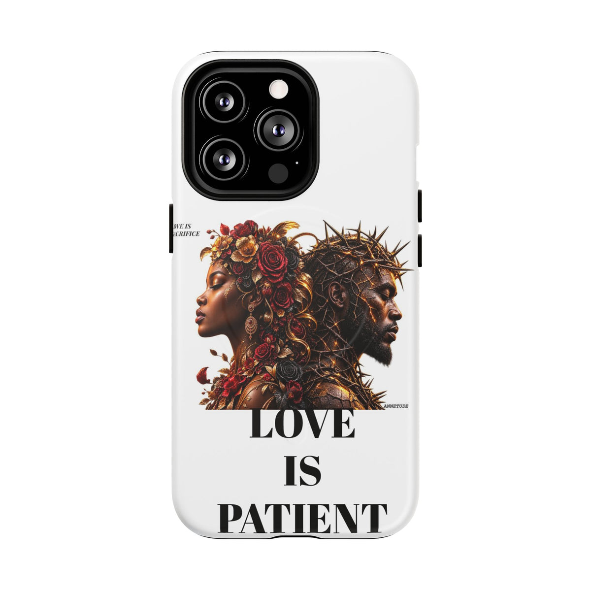 Phone Case — "Love Is Patient" Dual Portrait Magnetic Tough Case
