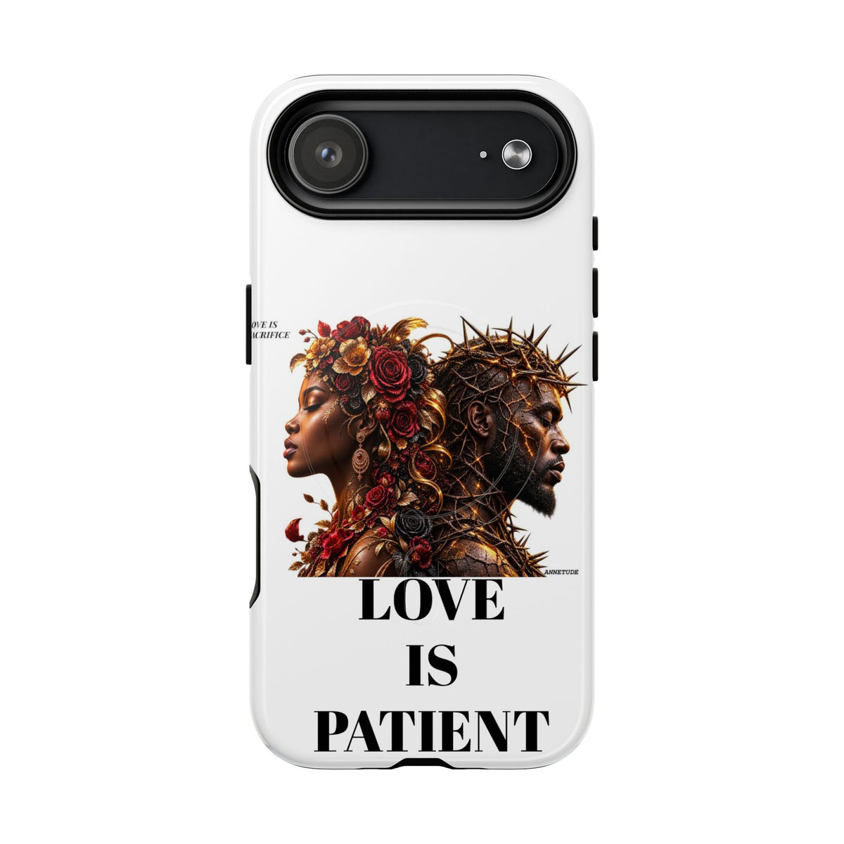 Phone Case — "Love Is Patient" Dual Portrait Magnetic Tough Case