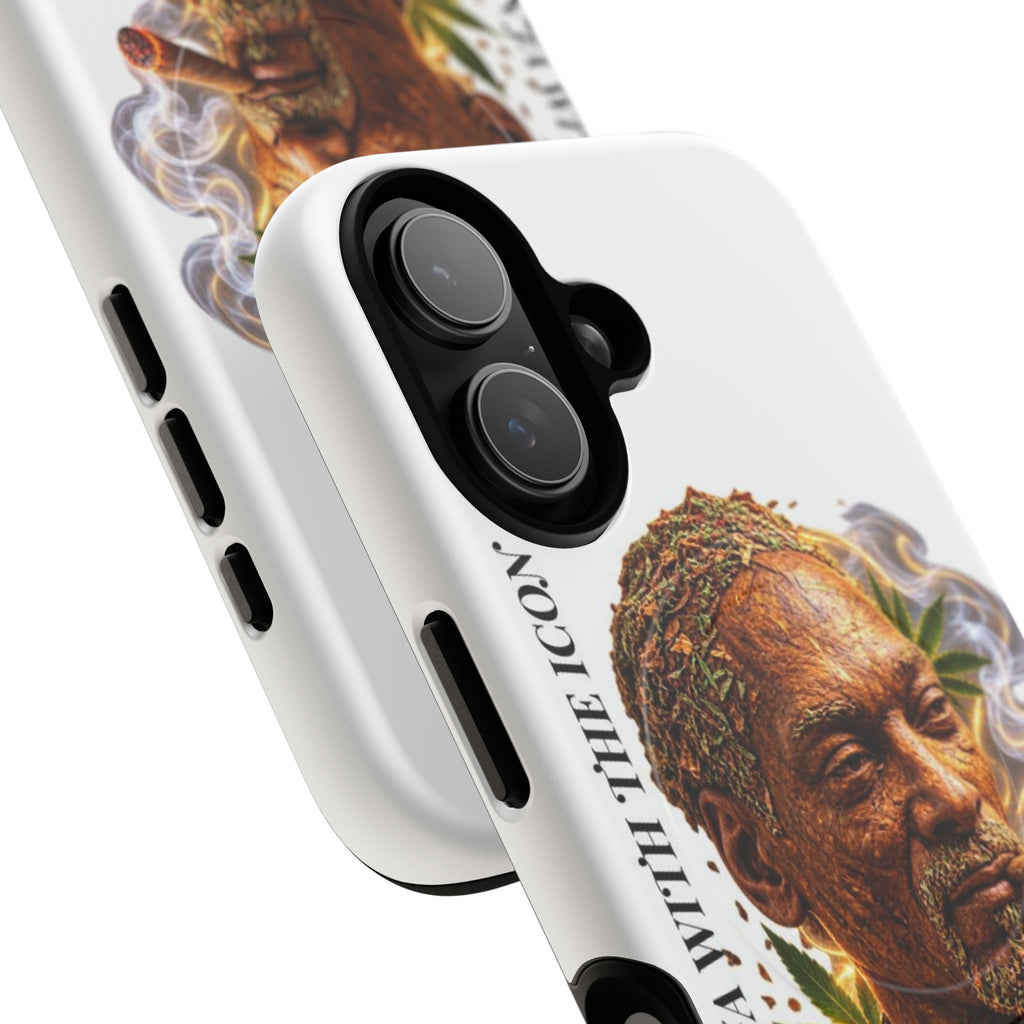 Rasta Icon Tough Magnetic Phone Case — 'Blazin' the Crazy' Smoky Portrait